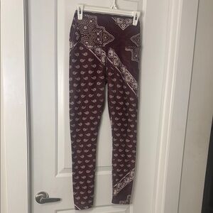 Splits59 high waist Ava techflex 7/8 legging in burgundy